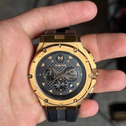 MSTR AMBASSADOR MKIII - ROSE GOLD / BLACK / CARBON FIBER WITH RUBBER BAND