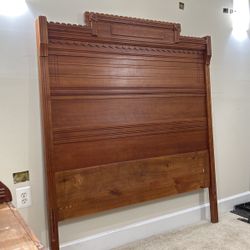 Antique full size bed frame and dresser