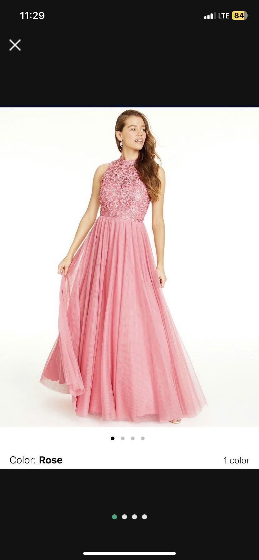 $70 NEW Macys Rose Color Prom Dress (Size 15)