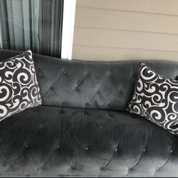 Grey/ Blue Couch 