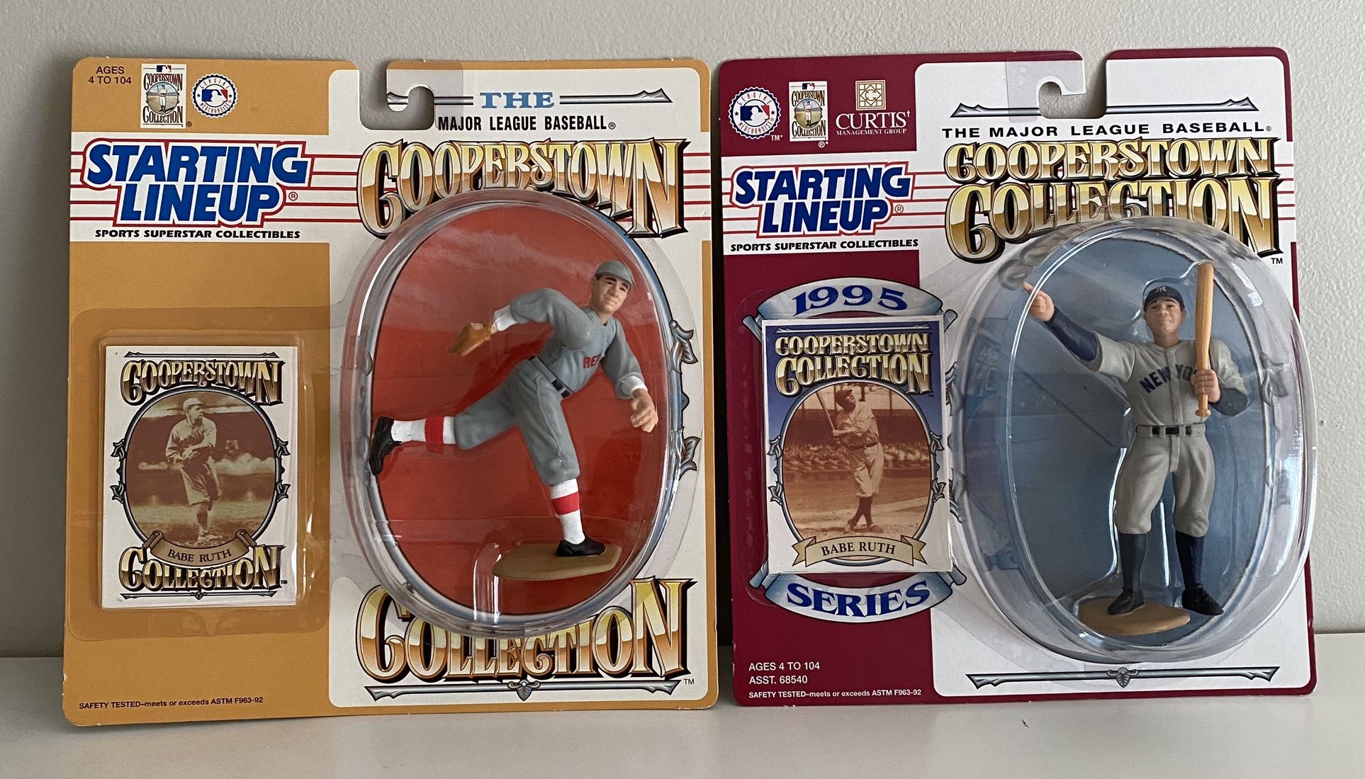 Babe Ruth Rookie Starting Lineup Figures Boston Red Sox & New York Yankees
