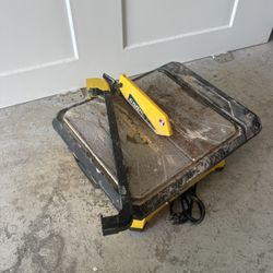 Tile Saw And Tools 