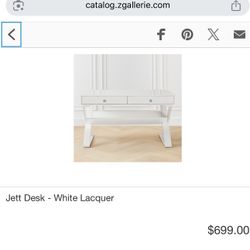 Desk High Gloss White 