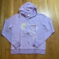 DISNEY DISNEYLAND TINKER BELL CINDERELLA CASTLE FULL ZIP SWEATSHIRT HOODIE 2XL