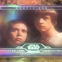 2015 Topps Star Wars /299 Masterwork Companions Princess Leia Luke Skywalker 