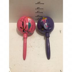 Set Of Maracas Pink Purple