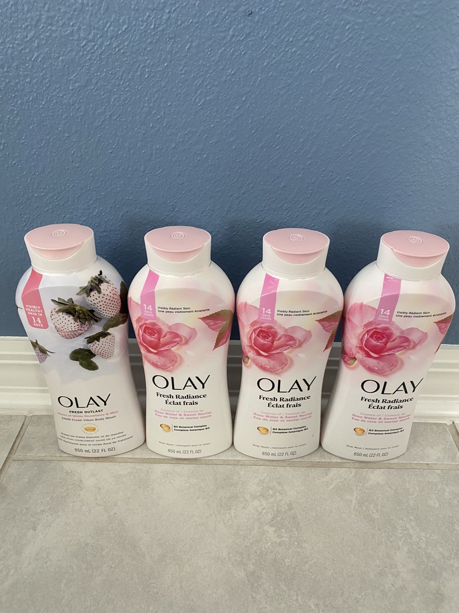 4 Brand New Olay Body Wash Bundle Set 