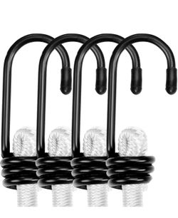 Bungee Cord with Hooks, 4 Pack