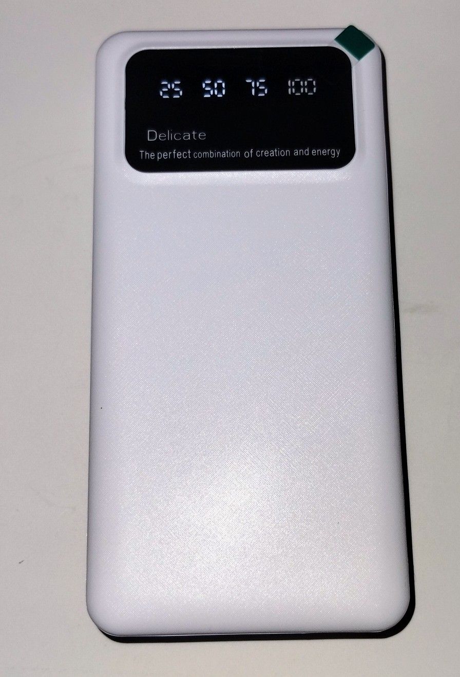 30,000 mAh Type-C Input, 2 Output USB Ports, Flashlight & LED Screen Display