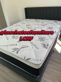 Queen size bed frame and mattress