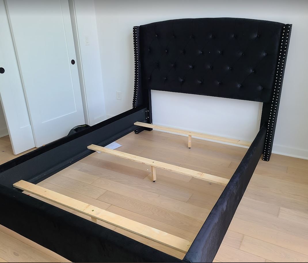 Free local delivery 5111 black queen bed frame only special