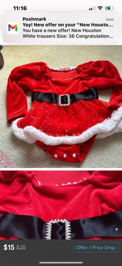New Baby Girl Santa dress