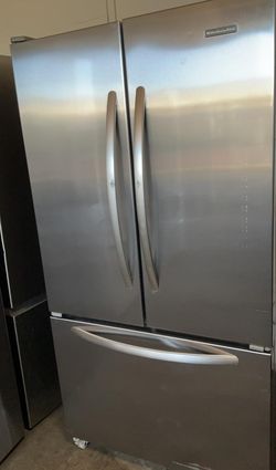 Kitchen Aid 3 Door Stainless Steel Refrigerator
