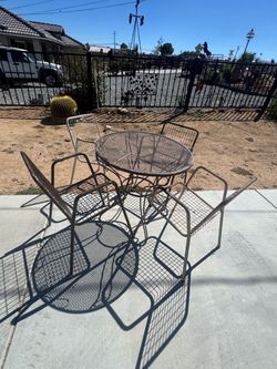 Patio metal table set