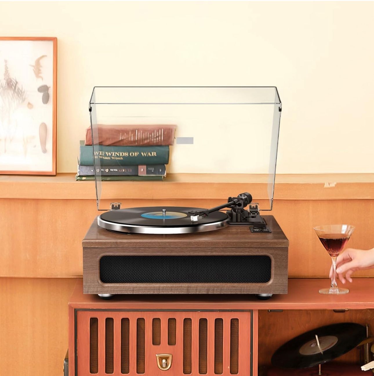 All-in-One Vintage Record Player