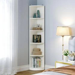 Office 5-Tier Corner Shelf, 70.8" Tall