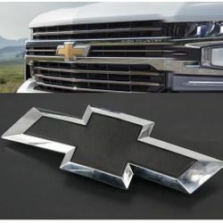 2019-2021 SILVERDO 1500 Bowtie Front Grille badge Chrome black