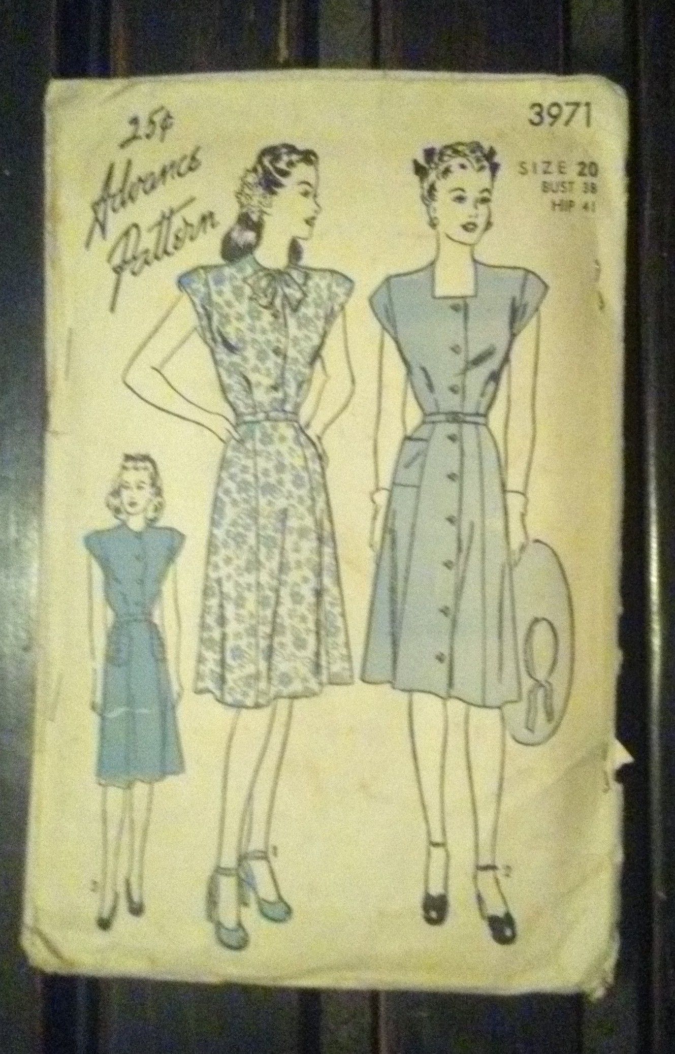 Vintage Dress pattern from 1930's - Rare