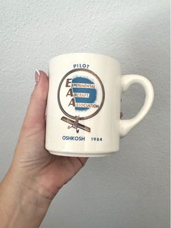 Vintage 1984 EAA Oshkosh Pilot Aviation Mug