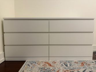 IKEA MALM White 6-Drawer Dresser – Excellent Condition – $125