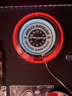 Harley-Davidson Neon Wall Clock