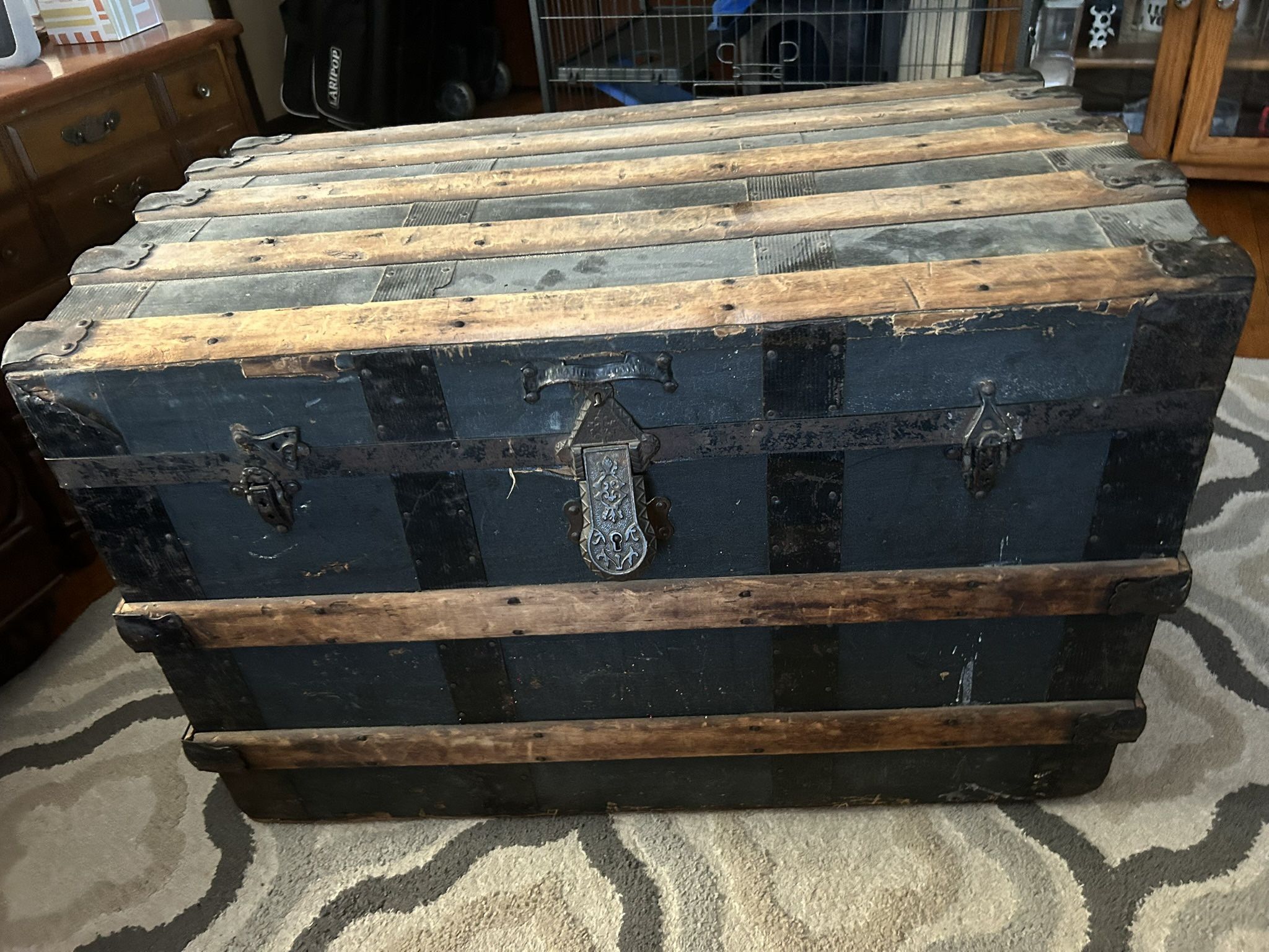 Vintage Wooden Trunk