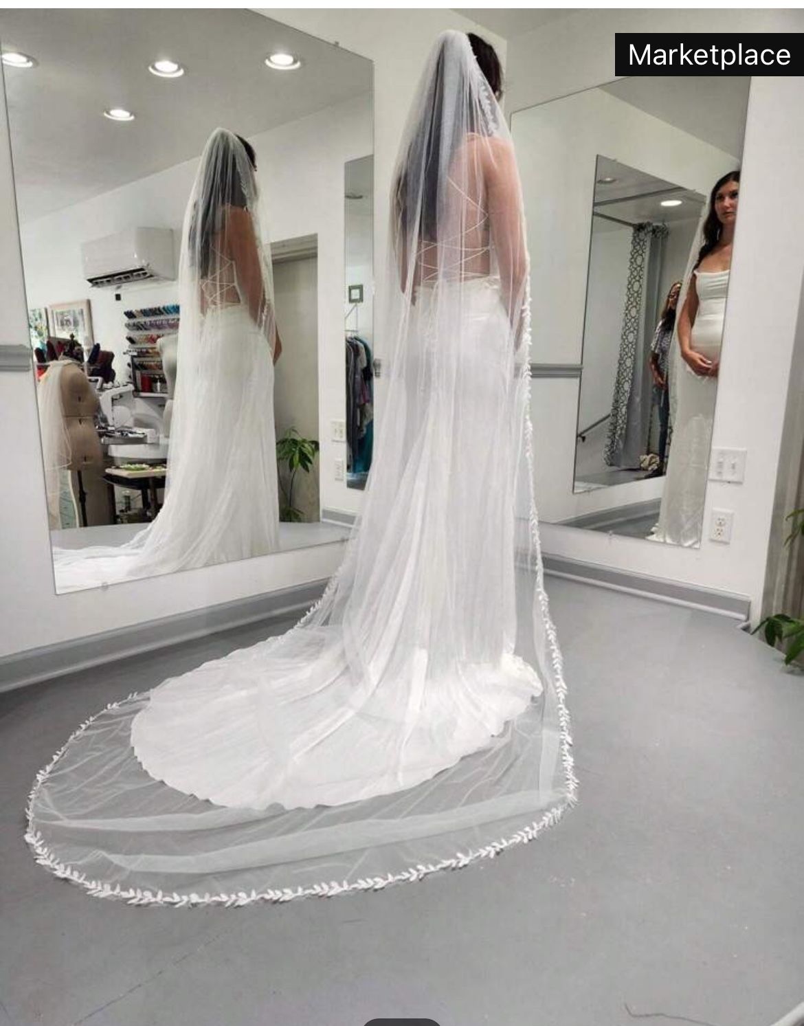 Long Ivory Veil
