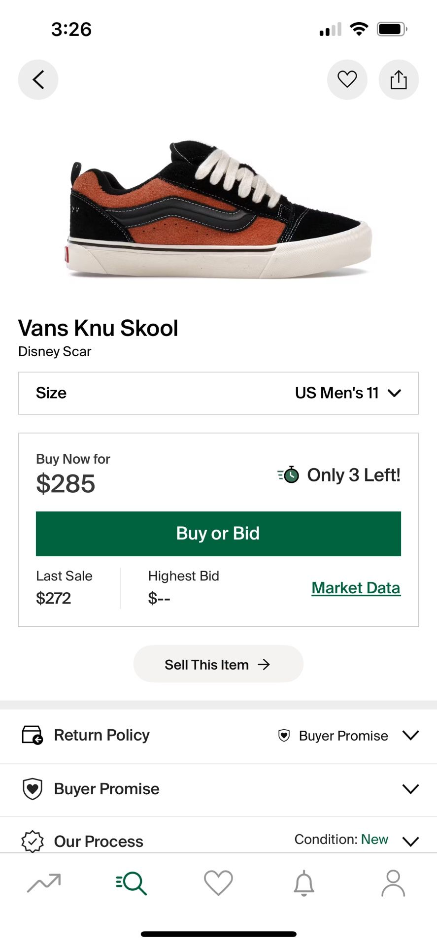Disney 100th X Vans Knu Skool “scar”