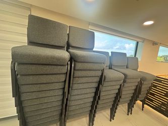 45 chairs Beautiful chairs, super comfortable, mint condition can use for synagogue or church chairs as well
