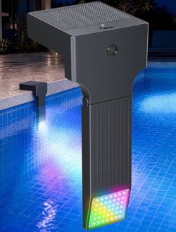 Solar Pool Lights for Inground Pools Only, Waterproof LED Underwater Submersible Light with Remote & Timer, 10-Color RGB 4-Mode Poolside Solar Lights,