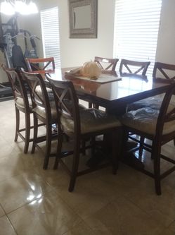 9 Piece Dining 8 Chairs Table + 2 Extenders