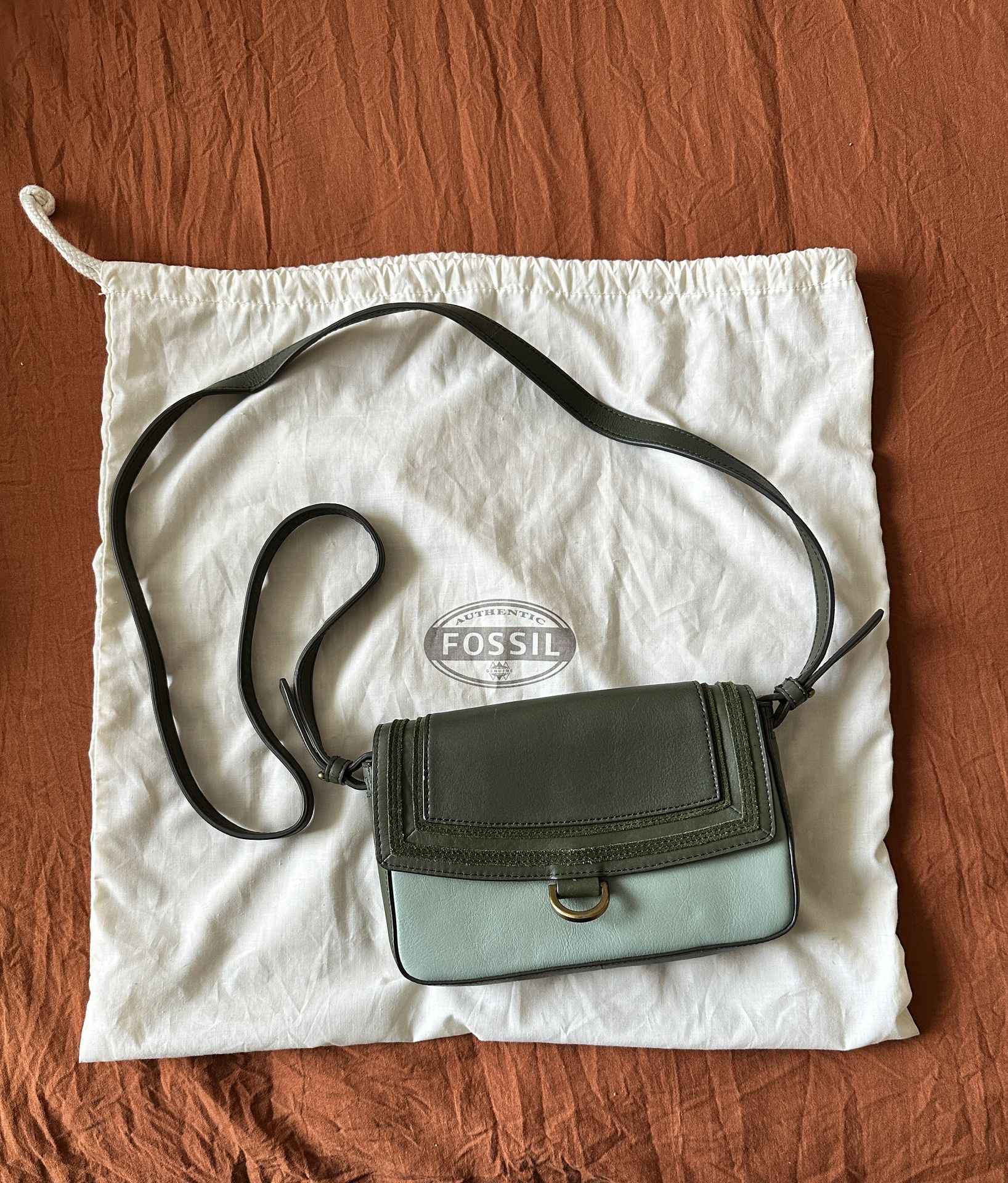 Fossil Leather Mini Crossbody