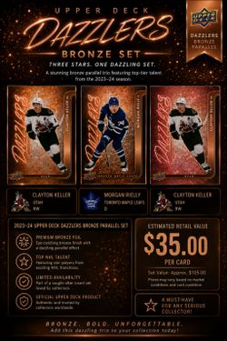 2024-25 UPPER DECK DAZZLERS EXCLUSIVE ORANGE 3 CARDS PACK