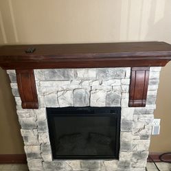Living Room Set , Fireplace, Lamps And Wall Accessories 