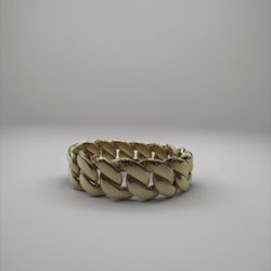 14K Solid Miami Cuban Link Ring