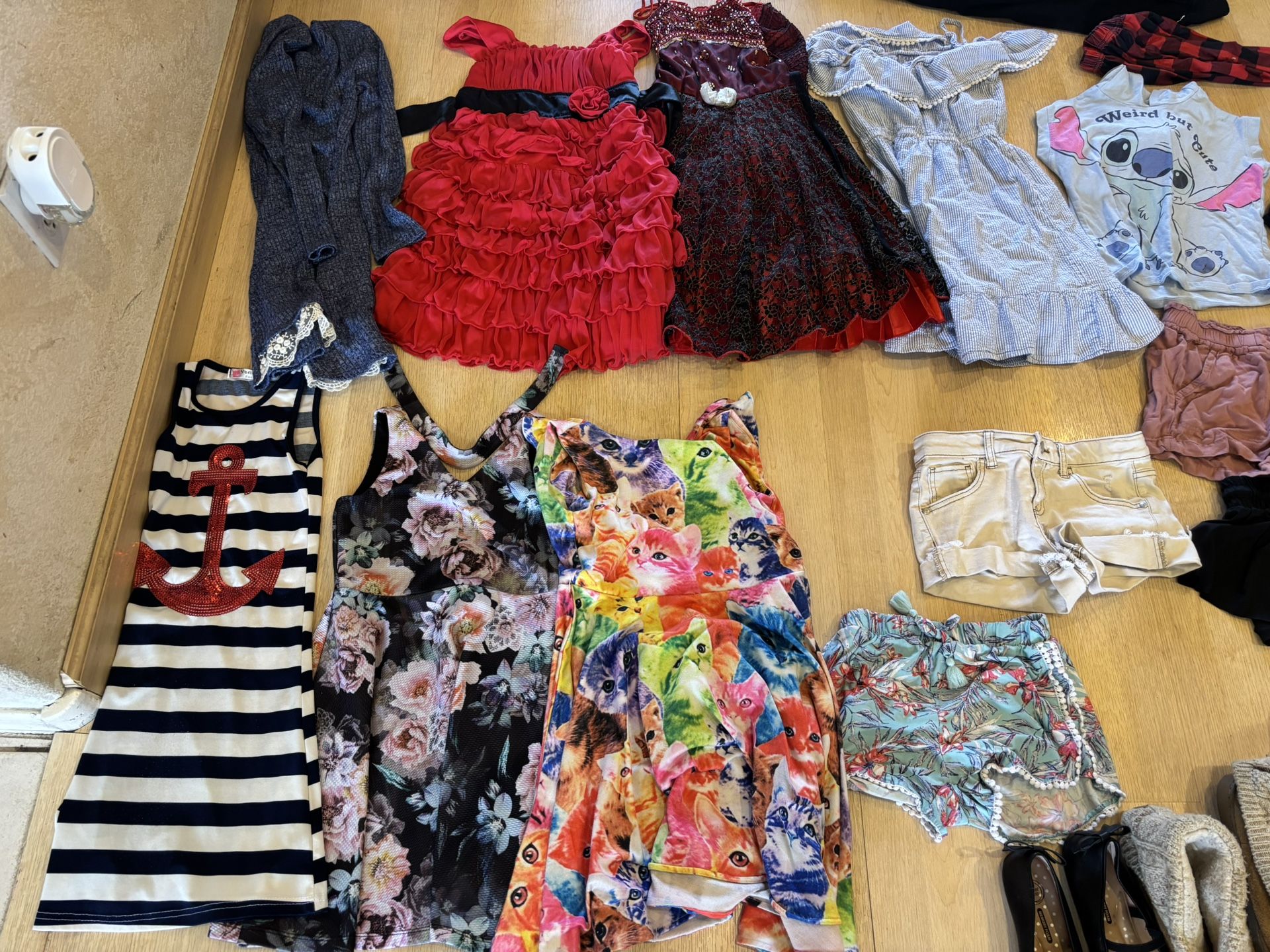 Girl Clothes Size 7 And Shoes