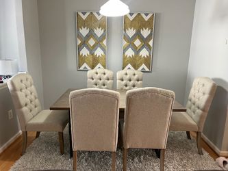 Dining Room Set + Rug + Wall Decor