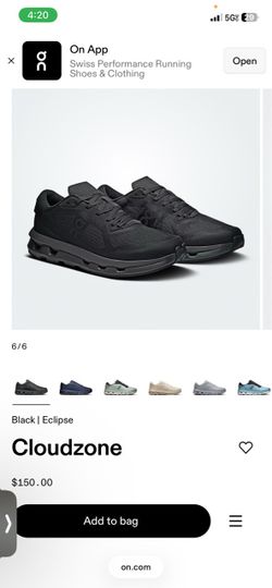 On Cloudzone Black Eclipse Running Shoes