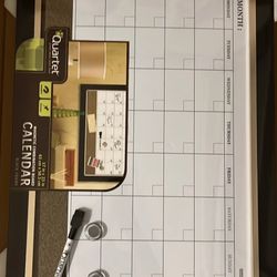 Calendar & Corkboard, Magnetic, White Board & Cork Bulletin Board Combo, 17" x 23"