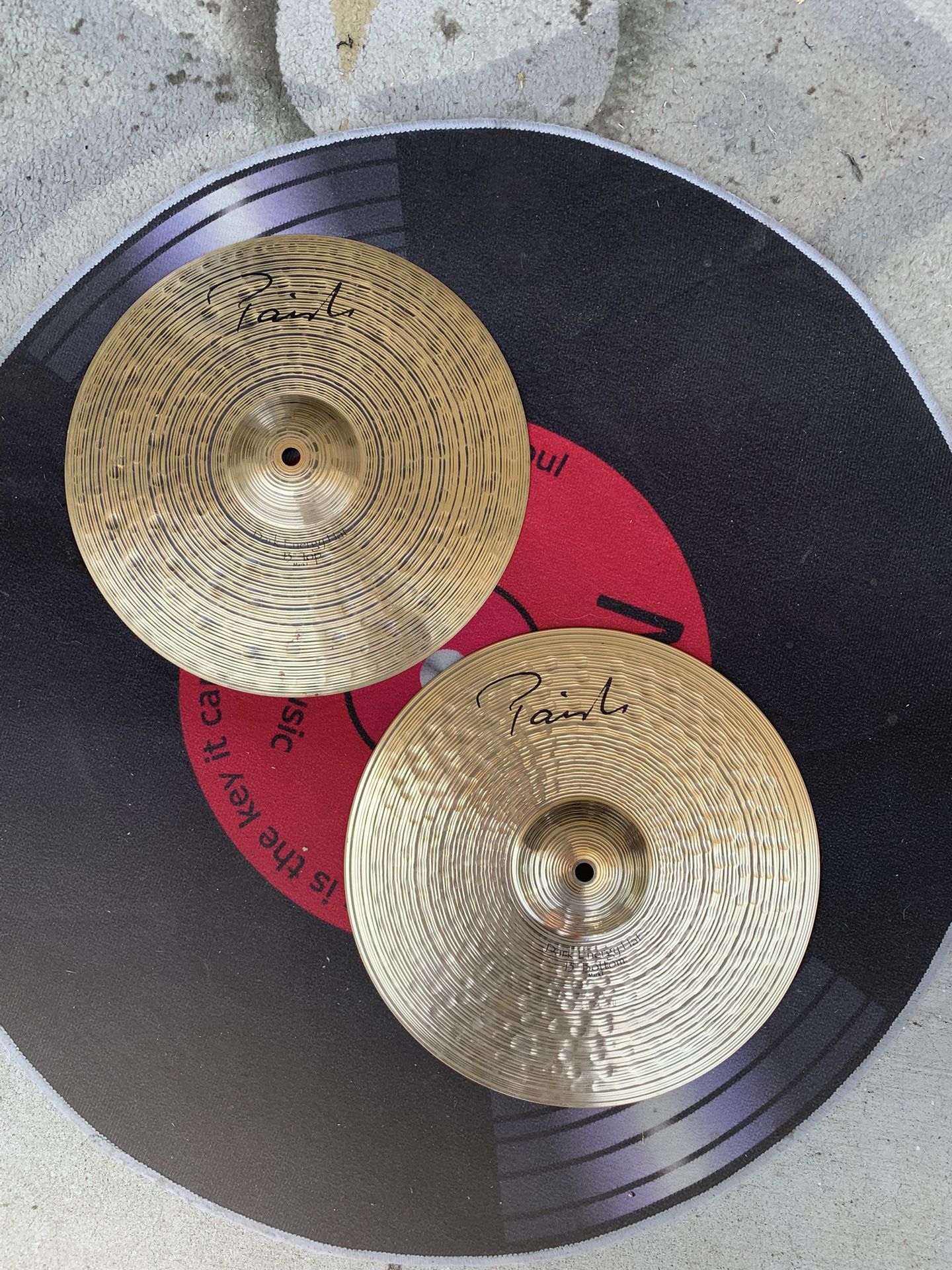 Paiste Signature Series 13” Dark Energy Hi Hat Drum Cymbals BRAND NEW Retails for $659