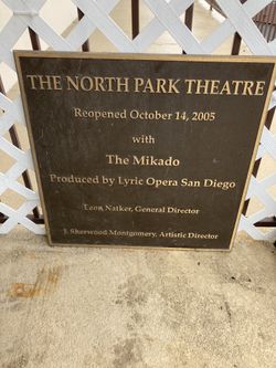 North Park Theatre Sign Solid Brass Or Bronze 
