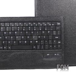 Removable Detachable Wireless Bluetooth ABS Keyboard with PU Leather Case