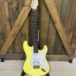 Donner Standard Series Electric Guitar Yellow/white *5050
