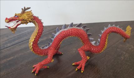 Horned Chinese Dragon Fantasy Figure Safari Figurine