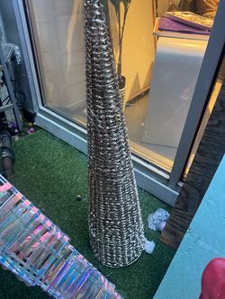 Tall Woven Cone Tower Decoration