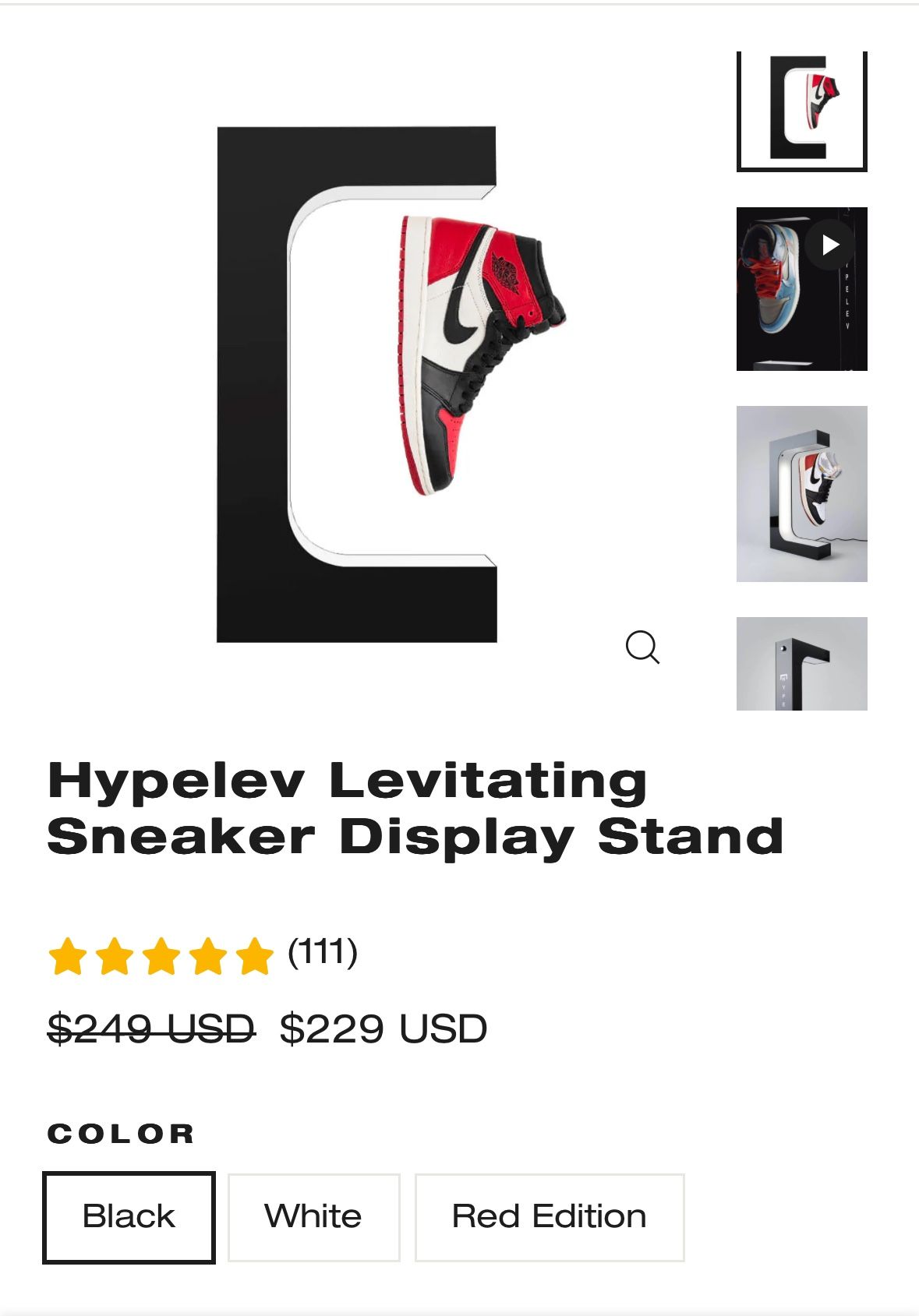 Levitating Sneaker Display