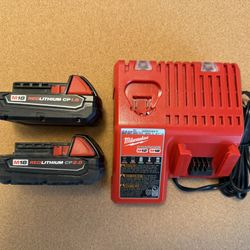 Milwaukee 18v & 12v Charger with 1.5 and 2.0 Battery
