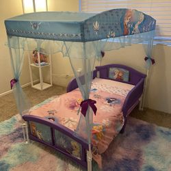 FREE. Little Girls Frozen Bed With Canopy 
