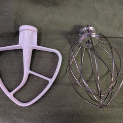 Kitchen Aid " Flat Beater & Wire Whip" New