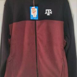 Columbia Jacket Texas A&M Men's XL Flanker III Fleece Team Full Zip